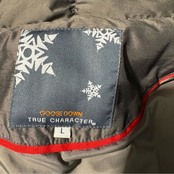 True Character 90% Goose Down 10% Goose Feather Vest Shiny Grey-Taupe Size Large - Picture 3 of 15